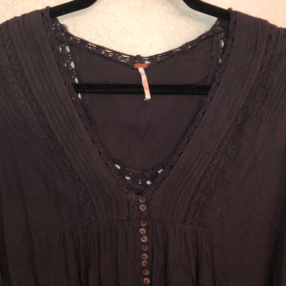 Free People Women’s Boho Blouse Shirt Top M - Picture 2 of 8